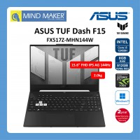Asus TUF DASH F15 FX517Z-MHN144W NoteBook (OffBlack) i5-12450H / Win11 Home / 8GB RAM / 512GB SSD / RTX3060 / 15.6" FHD IPS AG 144hz / 2 Year Global Warranty