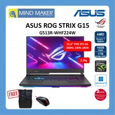 Asus ROG Strix G15 G513R-WHF224W NoteBook (EclipseGray) R7-6800H / Win11 Home / 16GB RAM / 1TB SSD / RTX3070ti / 15.6" FHD IPS AG 300hz / 2 Year Global Warranty