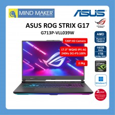 Asus ROG Strix G17 G713P-VLL039W NoteBook (EclipseGray) AMD Ryzen 9 7945HX / Win11 Home / 16GB RAM / 1TB SSD / RTX4060 / 17.3" WQHD IPS AG 240Hz DCi-P3:100% / 2 Year Global Warranty