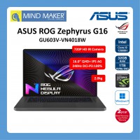 Asus ROG Zephyrus G16 GU603V-VN4018W NoteBook (EclipseGray) i9-13900H / Win11 Home / 32GB RAM / 1TB SSD / RTX4060 / 16" QHD+ IPS AG 240hz / 2 Year Global Warranty