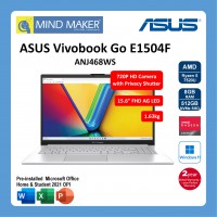 Asus Vivobook Go E1504F-ANJ468WS Notebook (CoolSilver) R5-7520U / Win11 Home / Office Home & Student OPI / 8GB RAM / 512GB SSD / Integrated Graphics / 15" FHD AG / 2 Year Global Warranty