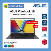 Asus Vivobook 16 M1605Y-AMB511WS Notebook (IndieBlack) R5-7530U / Win11 Home / Office OPI / 16GB RAM / 512GB SSD / 16" WUXGA IPS AG / 2 Year Global Warranty