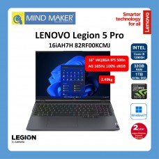 Lenovo Legion 5 Pro 16IAH7H 82RF00KCMJ NoteBook (StormGrey) i9-12900H / Win11 Home / 32GB RAM / 1TB SSD / RTX3070Ti / 16" WQXGA IPS AG 165hz sRGB100% / 2 Year Premium Care