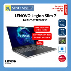 Lenovo LEGION Slim7 16IAH7 82TF008EMJ NoteBook (OnyxGrey) i7-12700H / Win11 Home / 16GB RAM / 1TB SSD / RTX3070 / 16" WUXGA IPS AG 165hz sRGB100% / 2 Year Premium Care