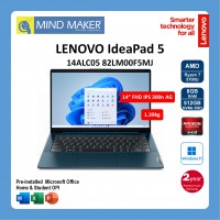 Lenovo IdeaPad Slim 5 14ALC05 82LM00F5MJ NoteBook (AbyssBlue) / R7-5700U / Win11 Home / Office Home & Student OPI / 8GB RAM / 512GB SSD / 14" FHD IPS AG / 2 Years Premium Care
