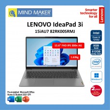 Lenovo IdeaPad 3 15IAU7 82RK00SRMJ NoteBook (ArcticGrey) / i3-1215U / Win11 Home / Office Home & Student OPI / 8GB RAM / 512GB SSD / 15.6" FHD IPS AG / 2 Years Premium Care