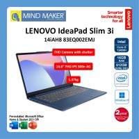Lenovo IdeaPad Slim 3 14IAH8 83EQ002EMJ NoteBook (AbyssBlue) / i5-12450H / Win11 Home / Office Home & Student OPI / 16GB RAM / 512GB SSD / 14" FHD IPS AG / 2 Years Premium Care